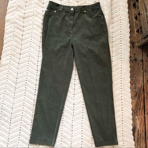Army Green Stretch Twill Pants Jeans Fall Fashion